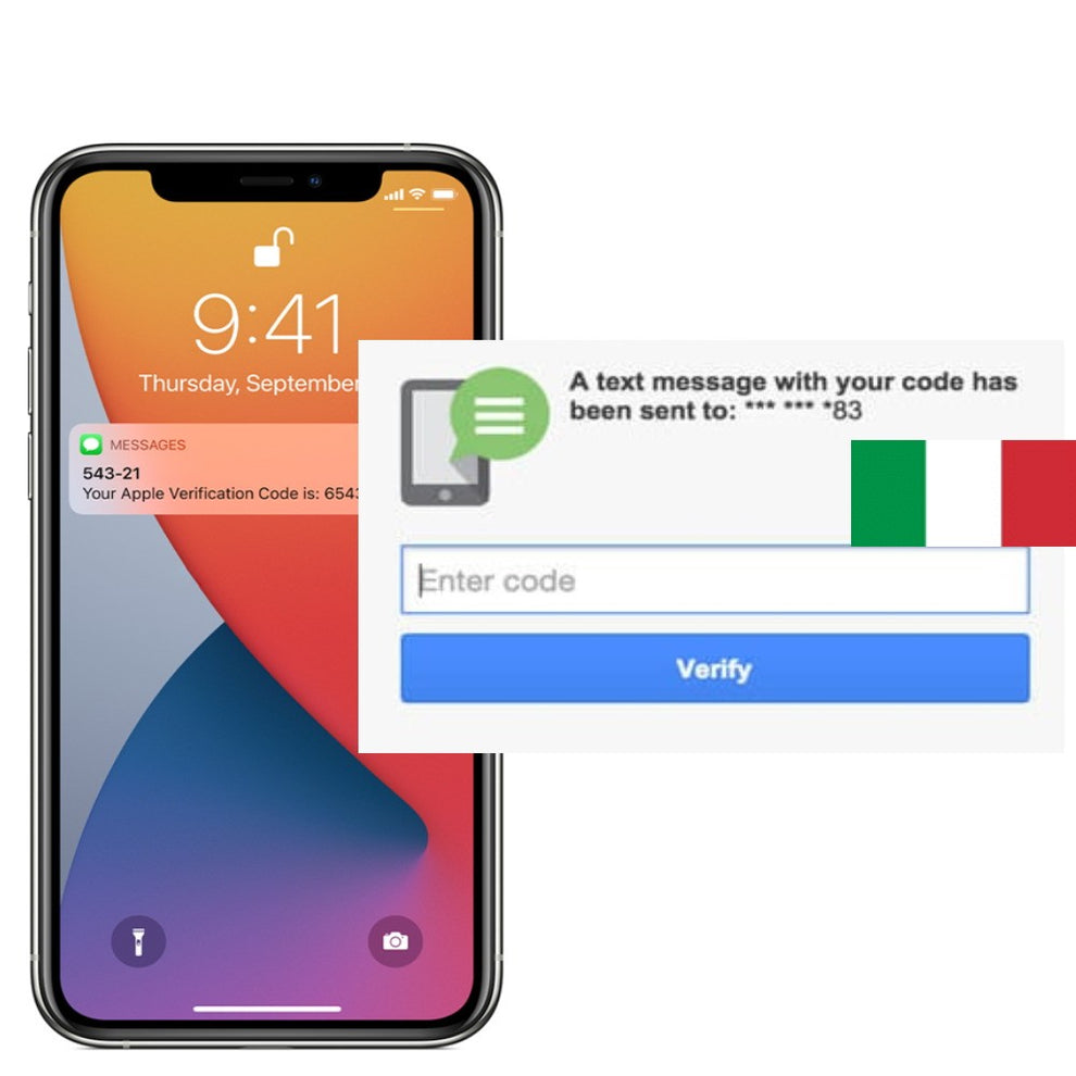 sms verification italy number