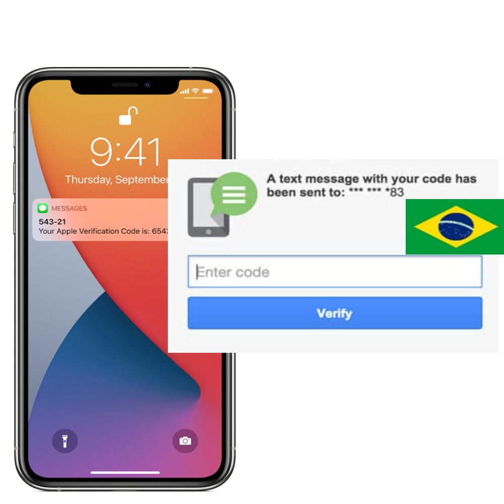 Brazil Mobile Code SMS verification with Brazilian +55 mobile numbers – getsms.codes